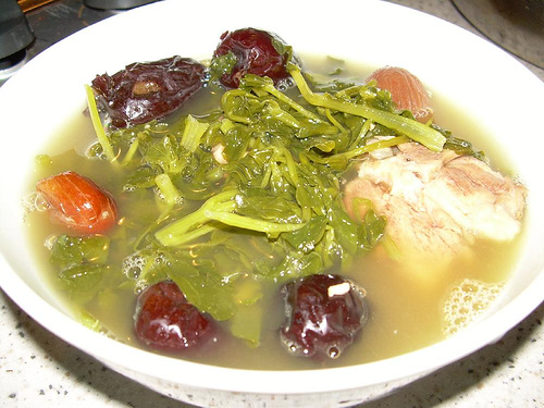 watercress soup with red dates