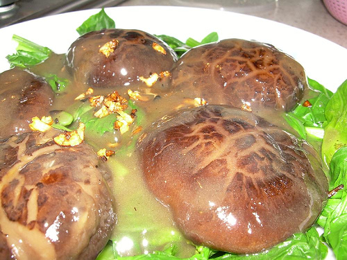 siew pak choy mushrooms