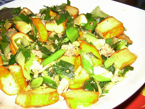 leek tofu