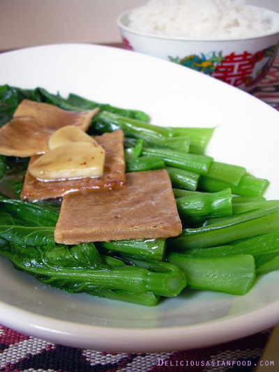 Choy Sum with Sweet Tau Kee